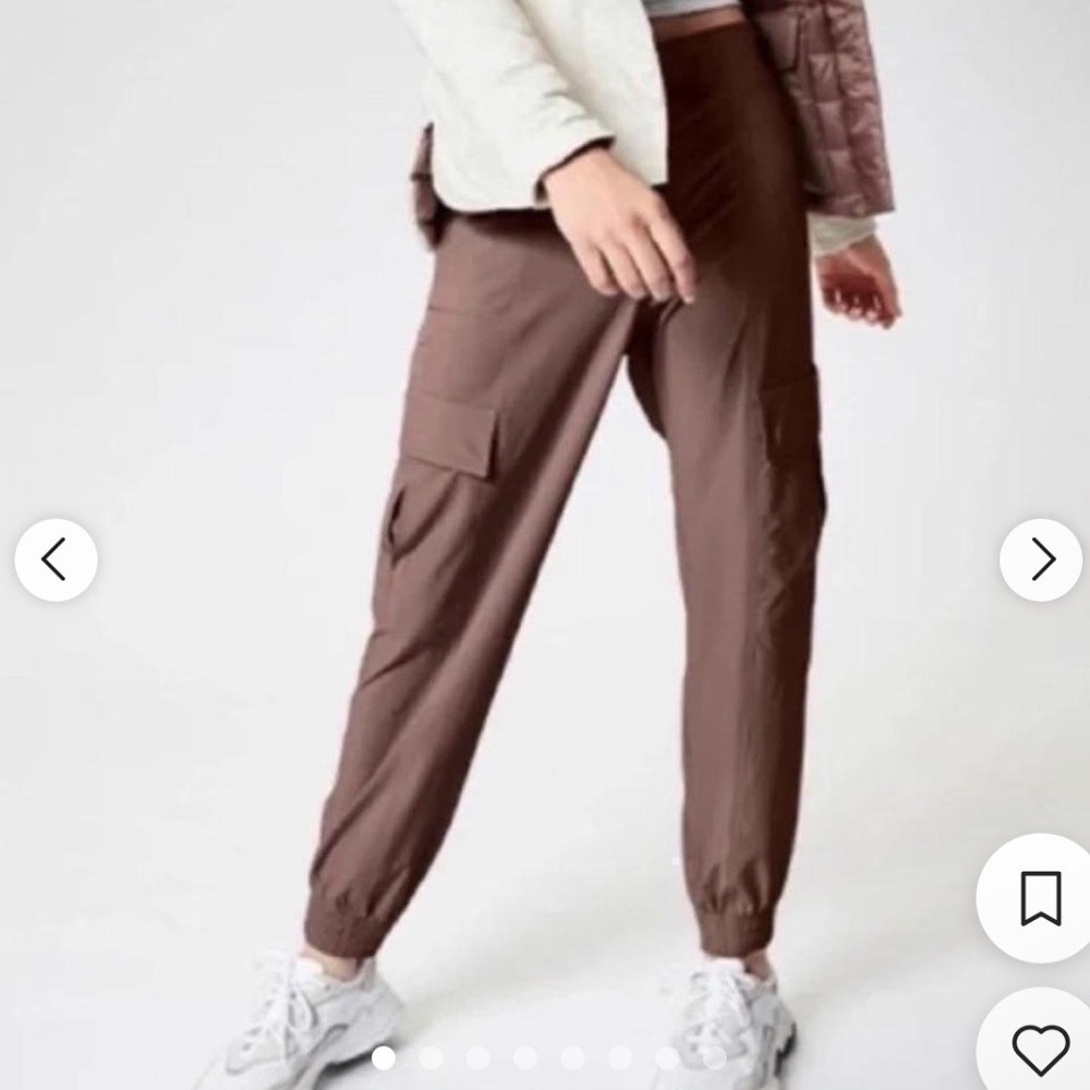 Athleta |‎ Hiking Travel Active Chelsea Utility Jogger Brown Cargo Pants, 4